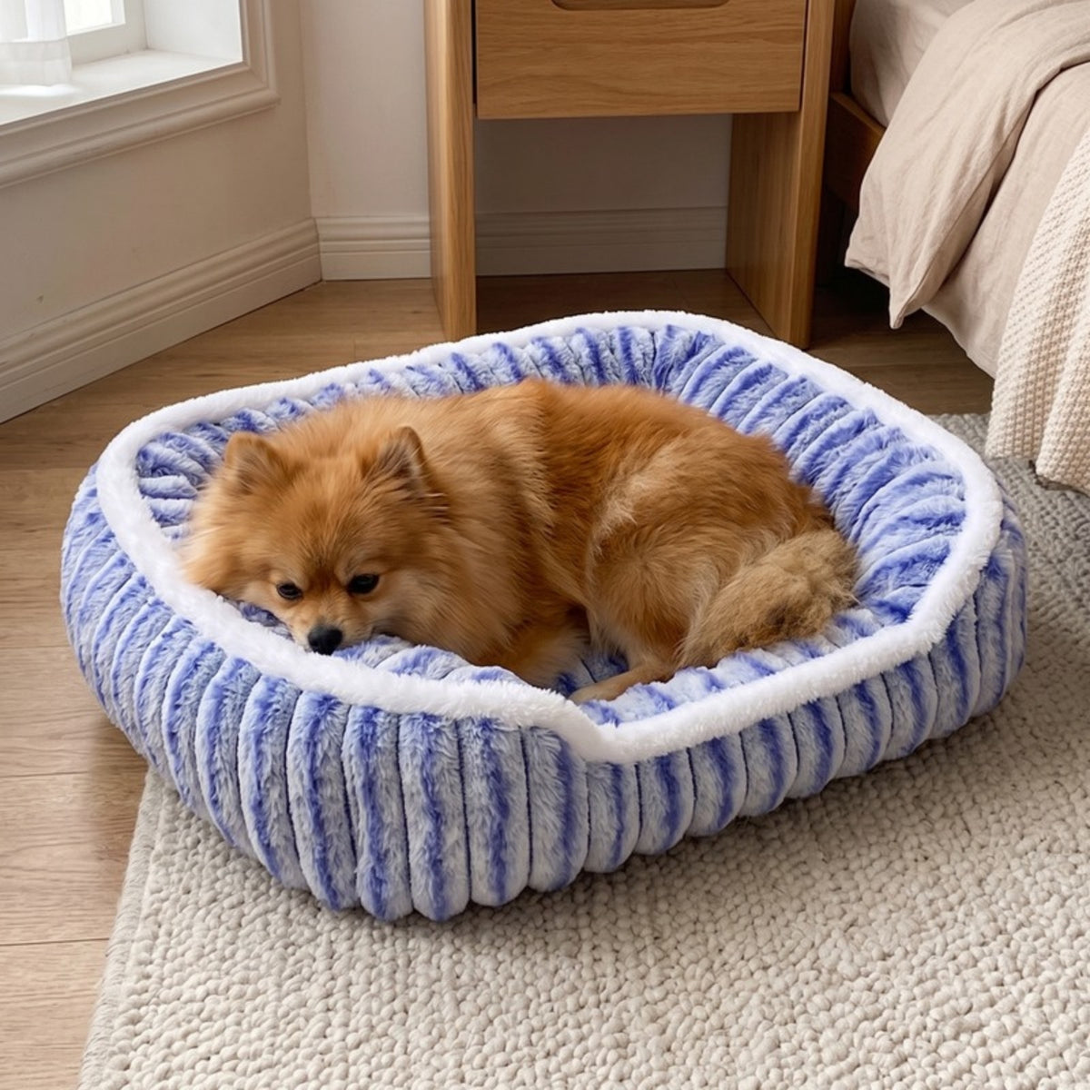 Woofidoo Square Faux Fur Pet Bed