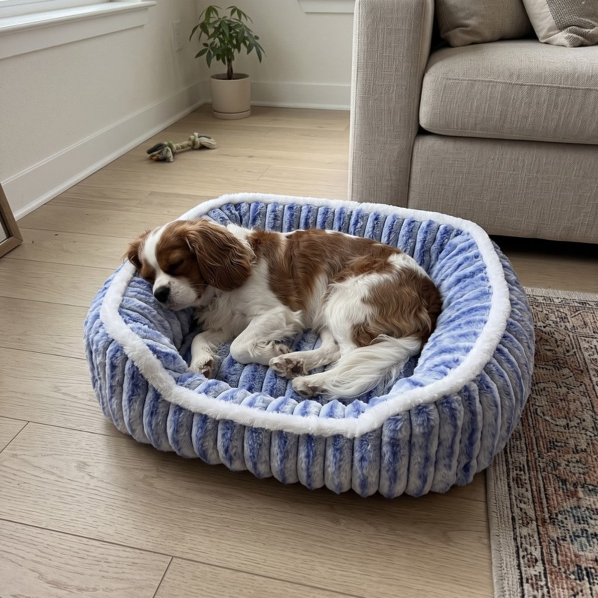 Woofidoo Square Faux Fur Pet Bed