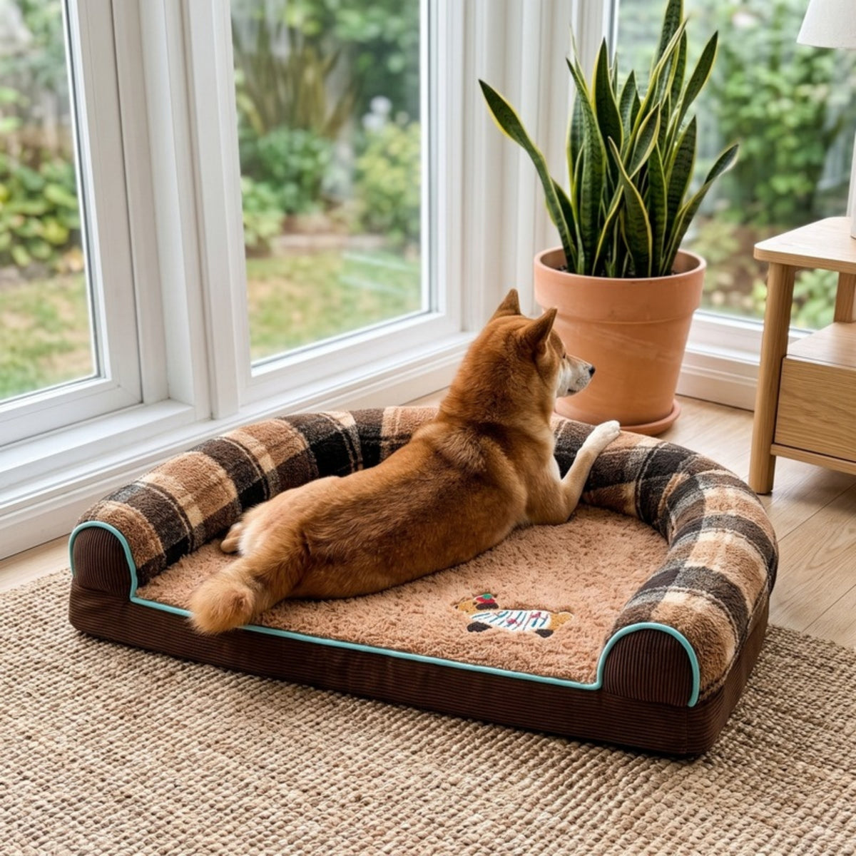 Woofidoo Breathable Bolster Dog Bed