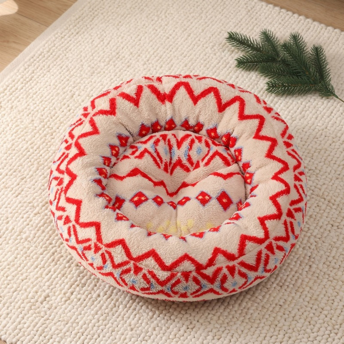 Woofidoo Round Plush Pet Bed