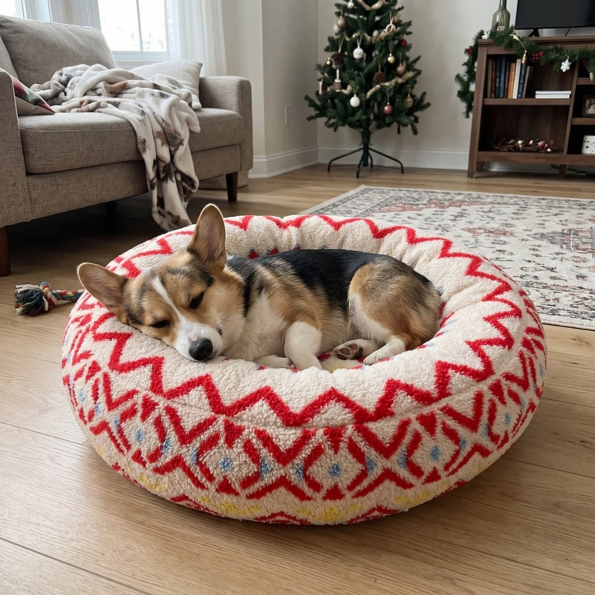 Woofidoo Round Plush Pet Bed