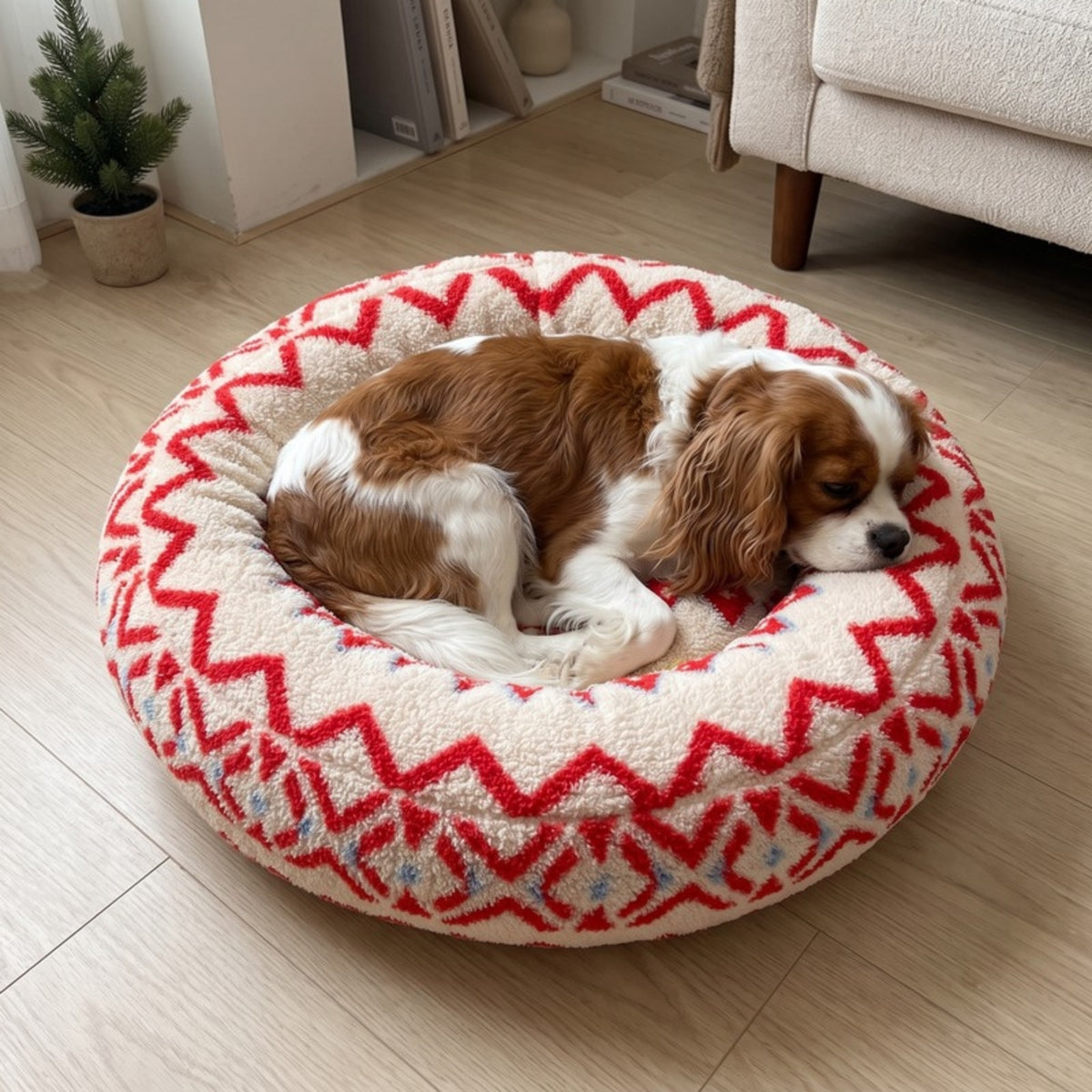 Woofidoo Round Plush Pet Bed