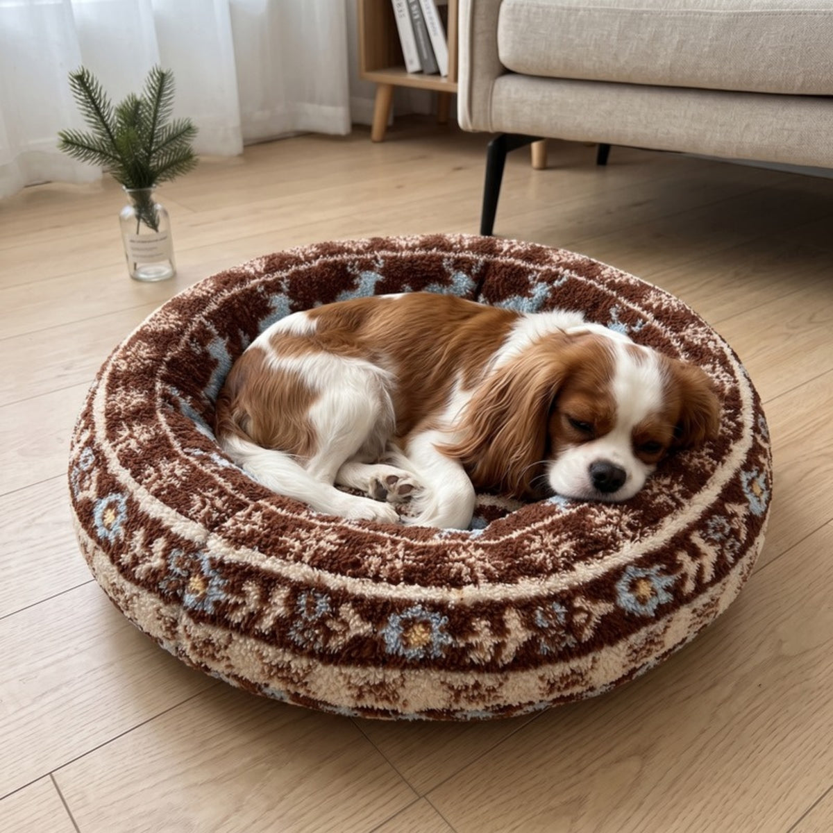 Woofidoo Round Plush Pet Bed