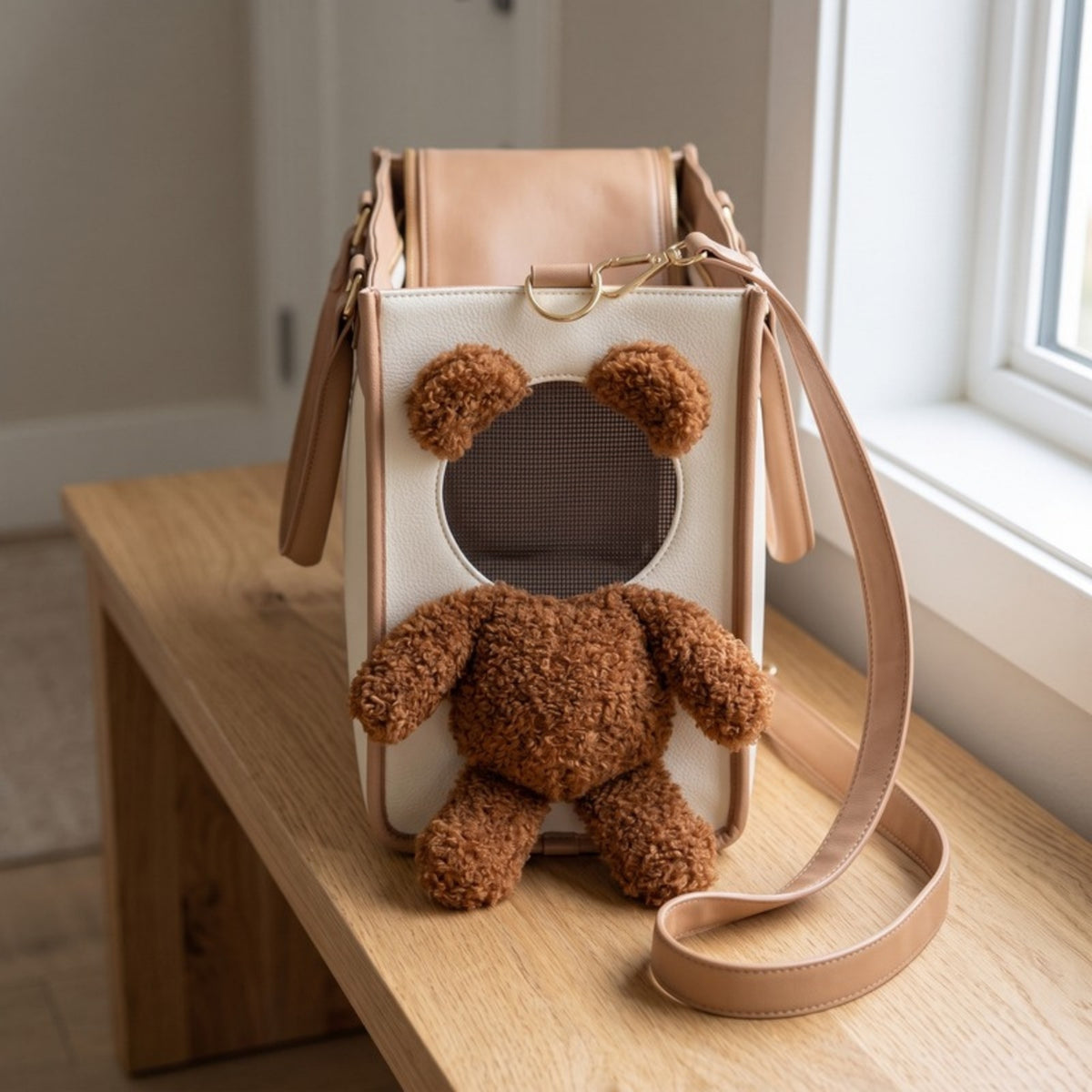 Woofidoo Teddy Plush Cat Carrier Bag