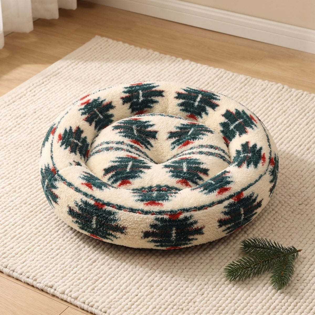 Woofidoo Round Plush Pet Bed