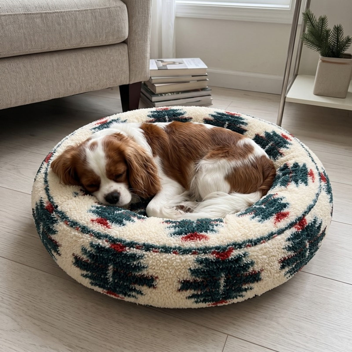 Woofidoo Round Plush Pet Bed