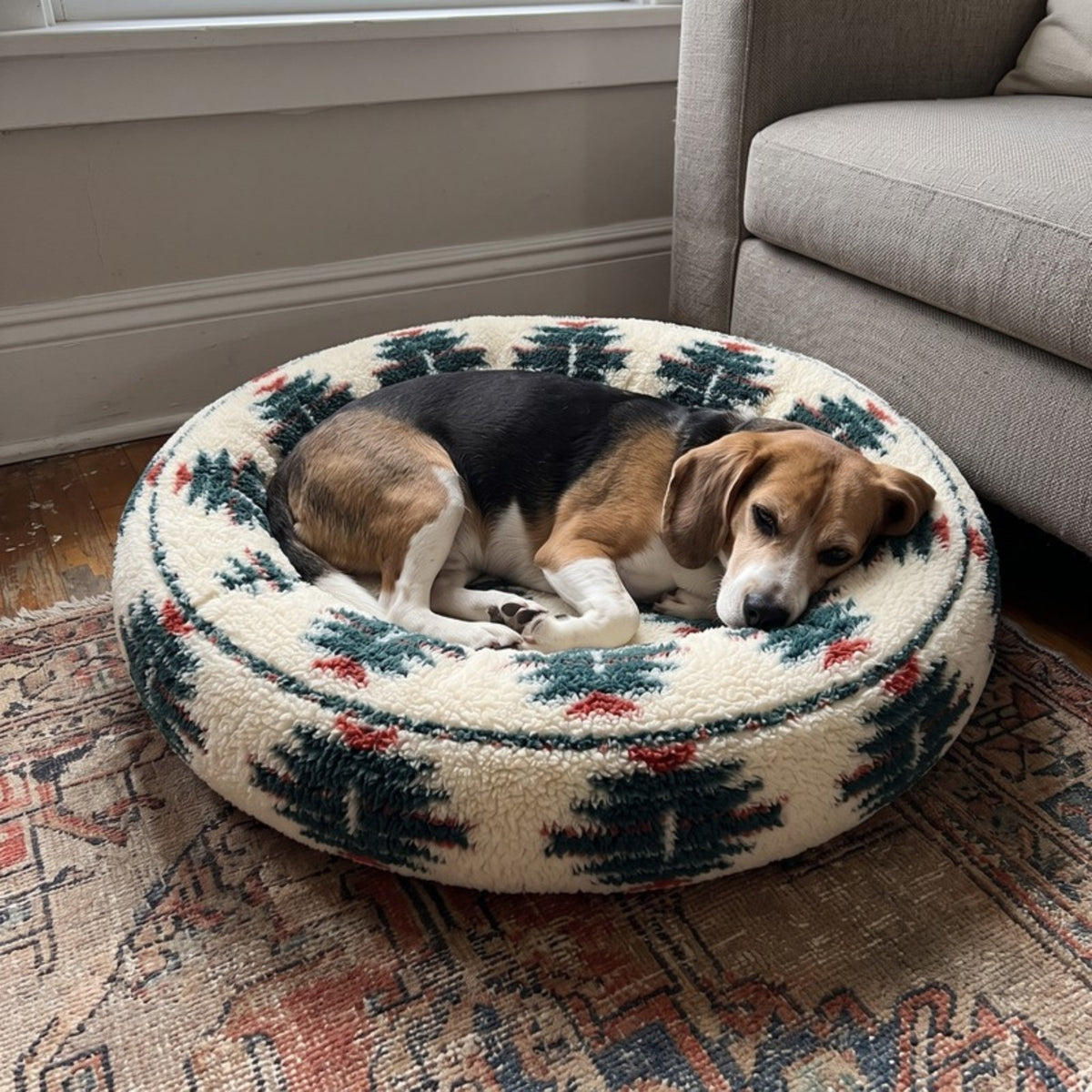 Woofidoo Round Plush Pet Bed