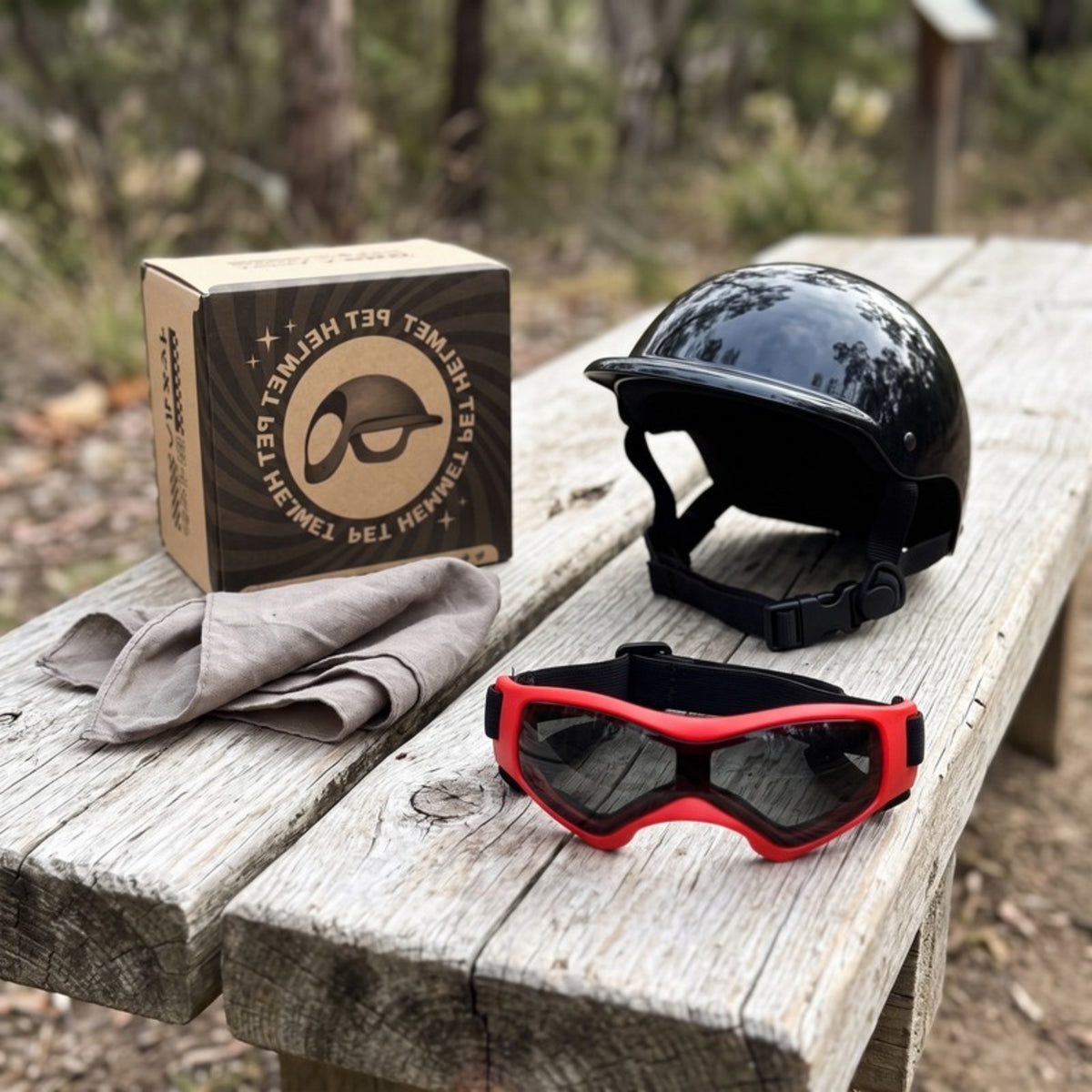 Woofidoo Dog Goggles and Helmet Set