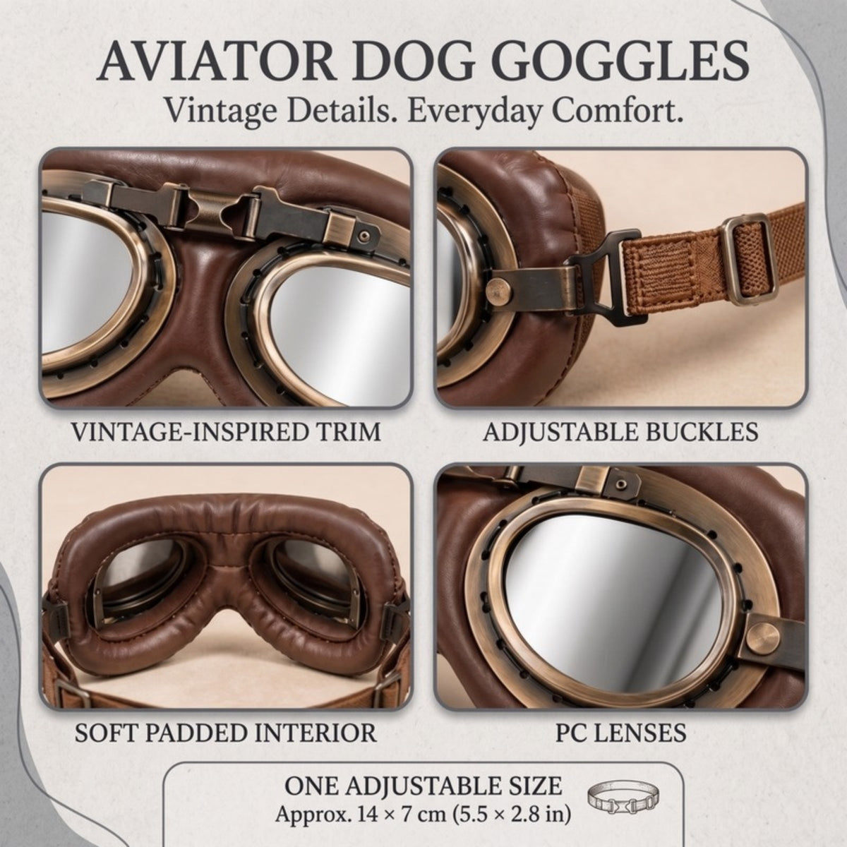 Woofidoo Aviator Dog Goggles