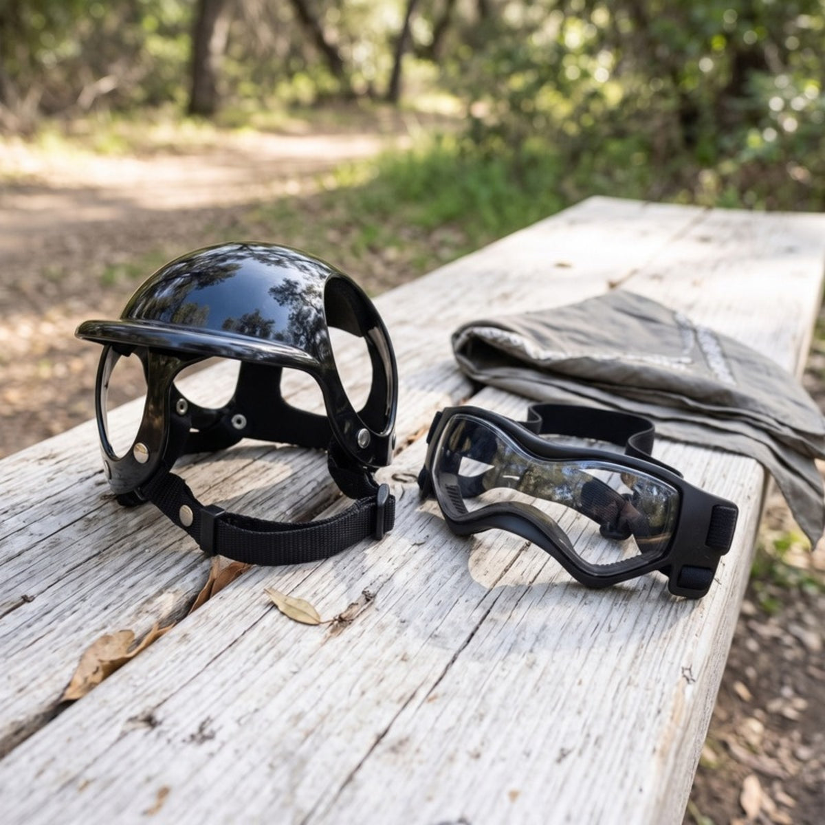 Woofidoo Dog Goggles and Helmet Set