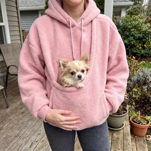 Woofidoo Sherpa Pet Pouch Hoodie