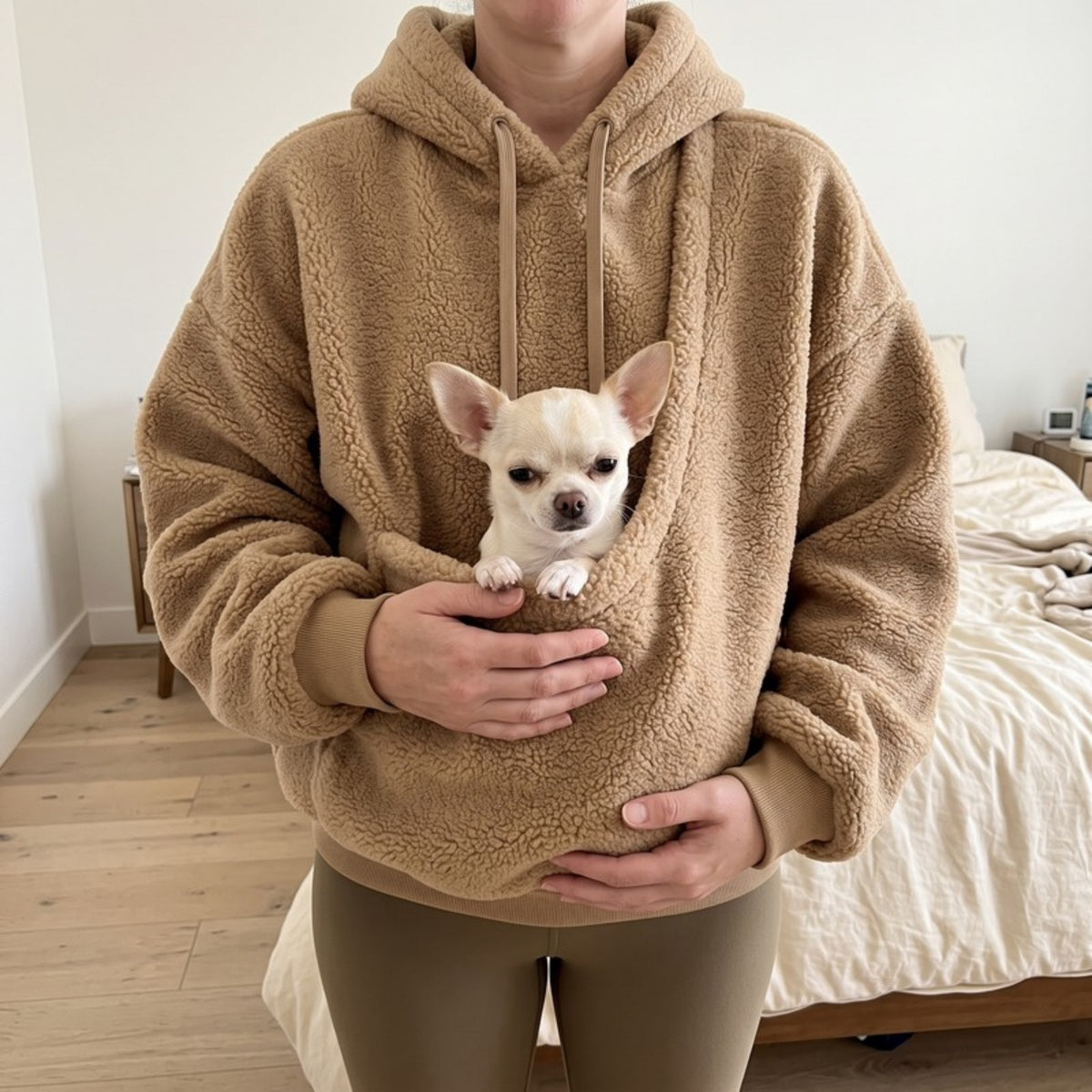 Woofidoo Sherpa Pet Pouch Hoodie