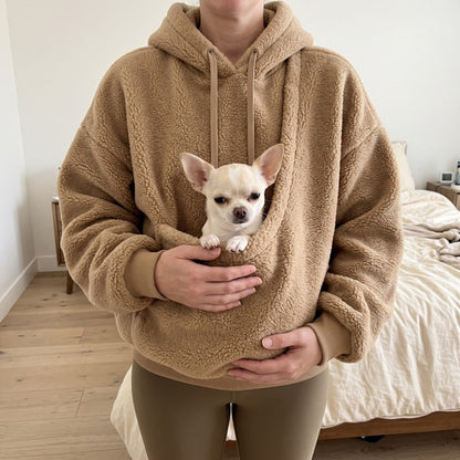 Woofidoo Sherpa Pet Pouch Hoodie