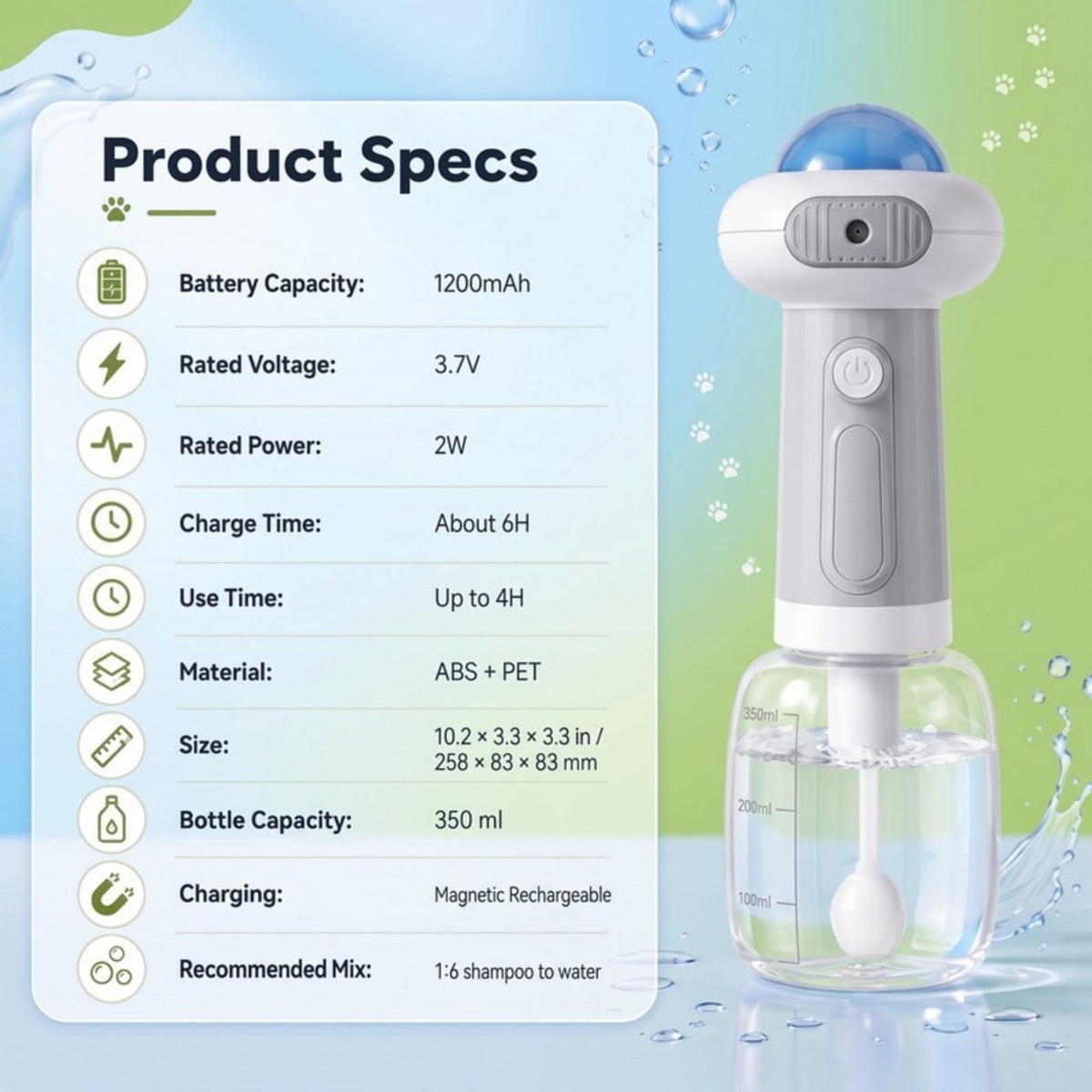 Woofidoo Bubbly Pet Bath Foam Machine