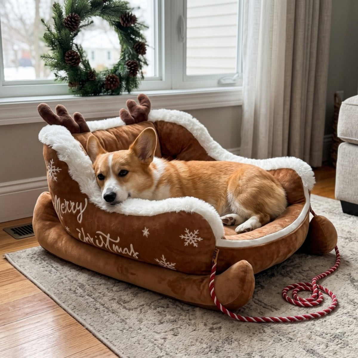 Woofidoo Christmas Sled Dog Bed