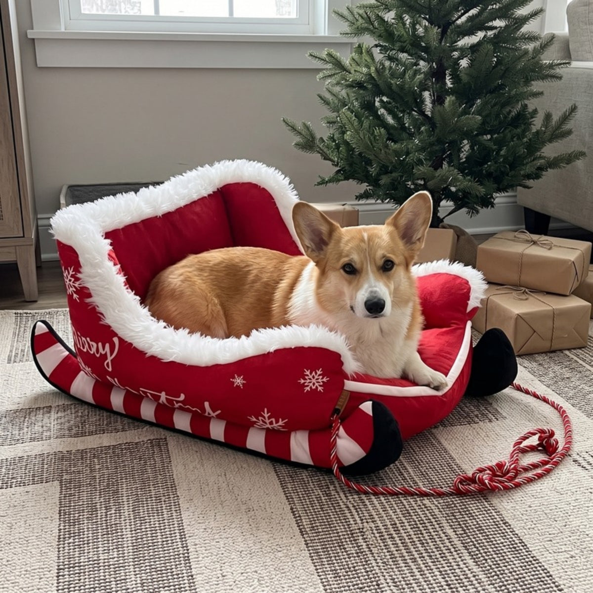 Woofidoo Christmas Sled Dog Bed