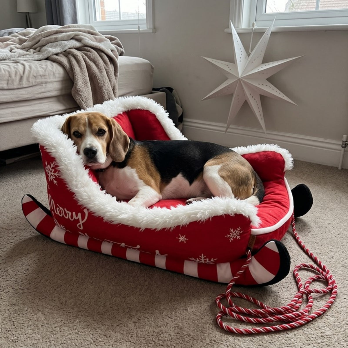 Woofidoo Christmas Sled Dog Bed