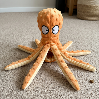 Woofidoo Octo Plush Squeaky Toy