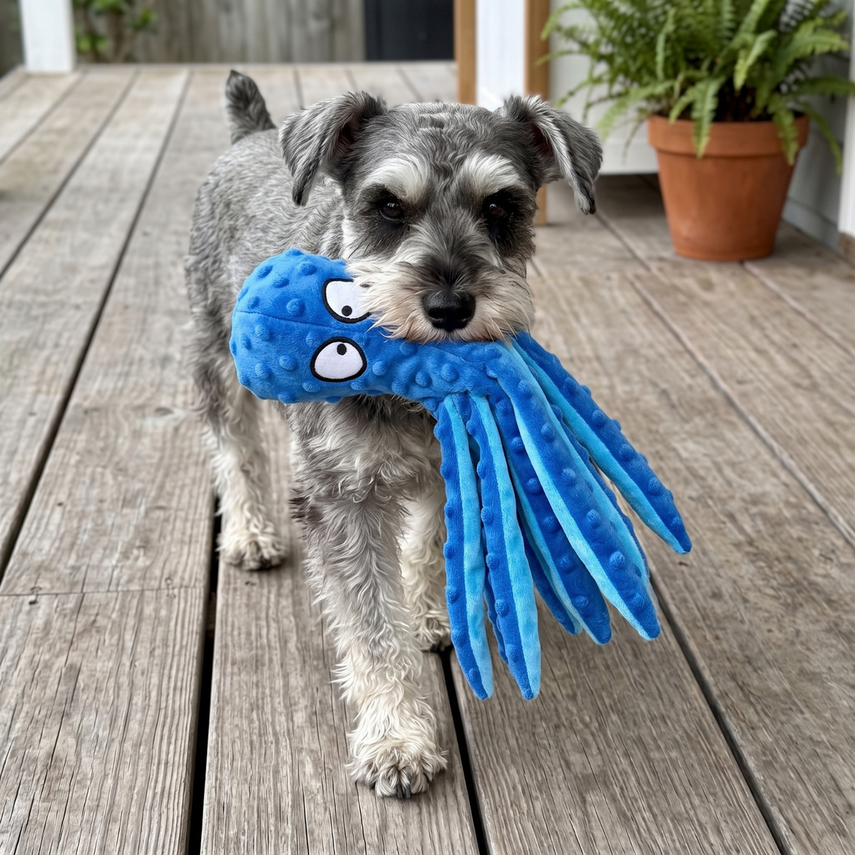 Woofidoo Octo Plush Squeaky Toy