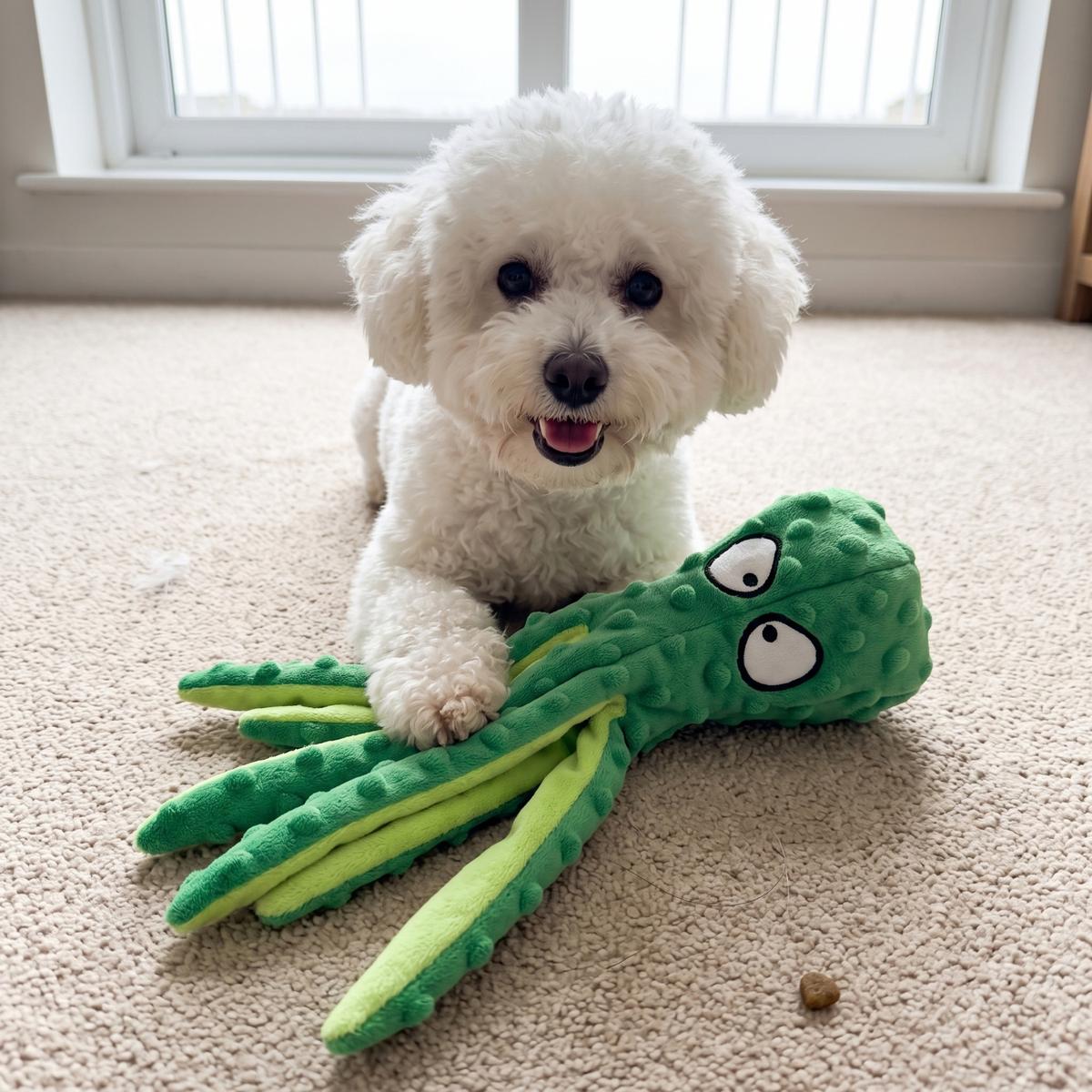 Woofidoo Octo Plush Squeaky Toy
