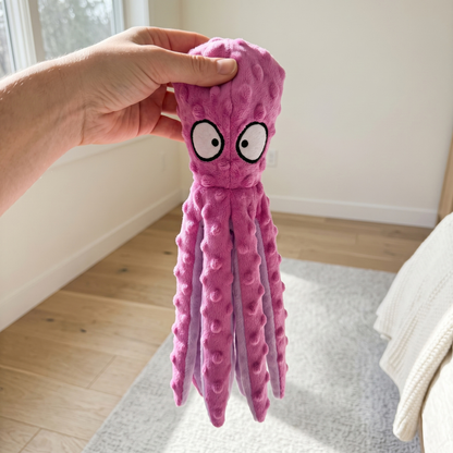 Woofidoo Octo Plush Squeaky Toy