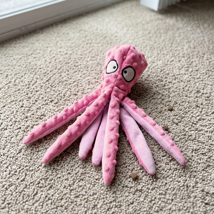 Woofidoo Octo Plush Squeaky Toy